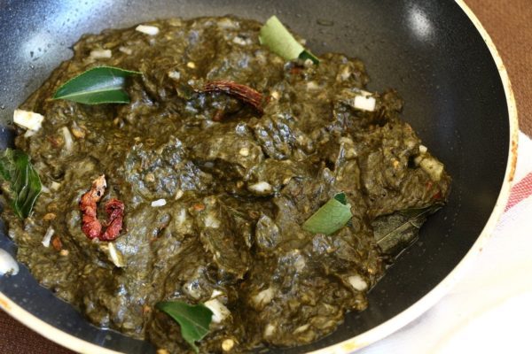 Order Gongura Chicken or Lamb food online from Passage To India store, Tempe on bringmethat.com