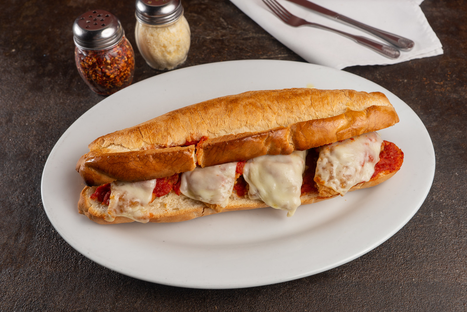 Order Chicken Parmigiana Sandwich food online from Buono Authentic Pizzeria store, Long Beach on bringmethat.com