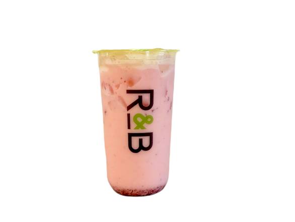 Order Strawberry Milk Tea food online from R&B Tea store, Monterey Park on bringmethat.com