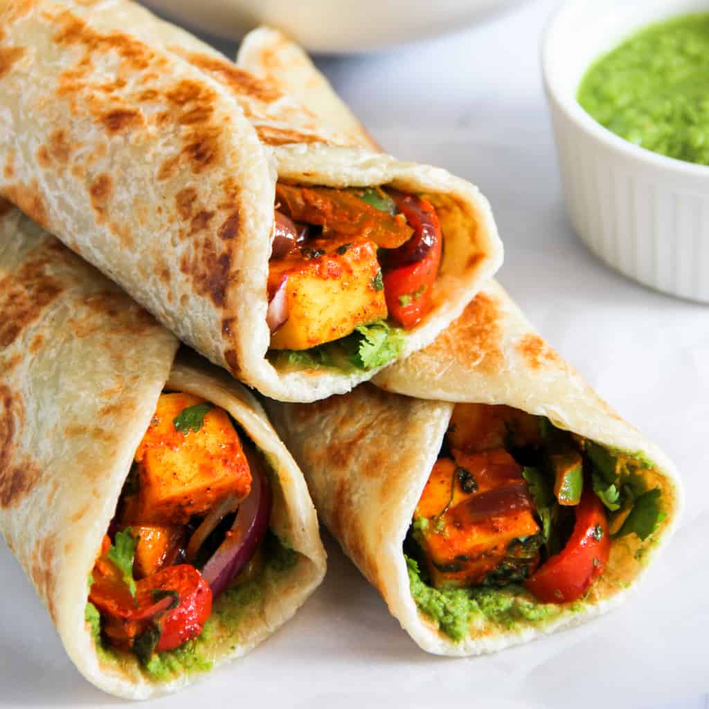 Order Paneer Kati Roll food online from Baisakhi Dhaba store, Tempe on bringmethat.com