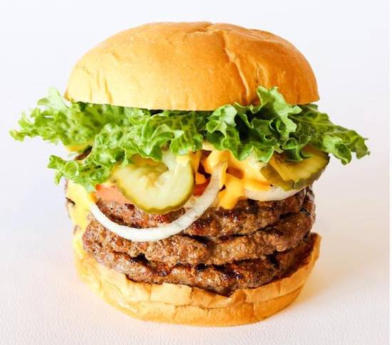 Order Triple 1lb Burger food online from Teddy Bigger Burgers store, Honolulu on bringmethat.com