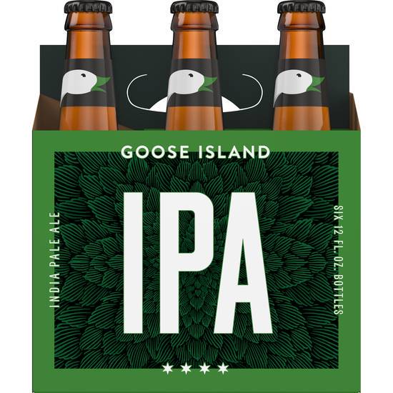 Order Goose Island IPA, 6pk-12oz bottle beer (5.9% ABV) food online from Chapman Liquor store, Orange on bringmethat.com