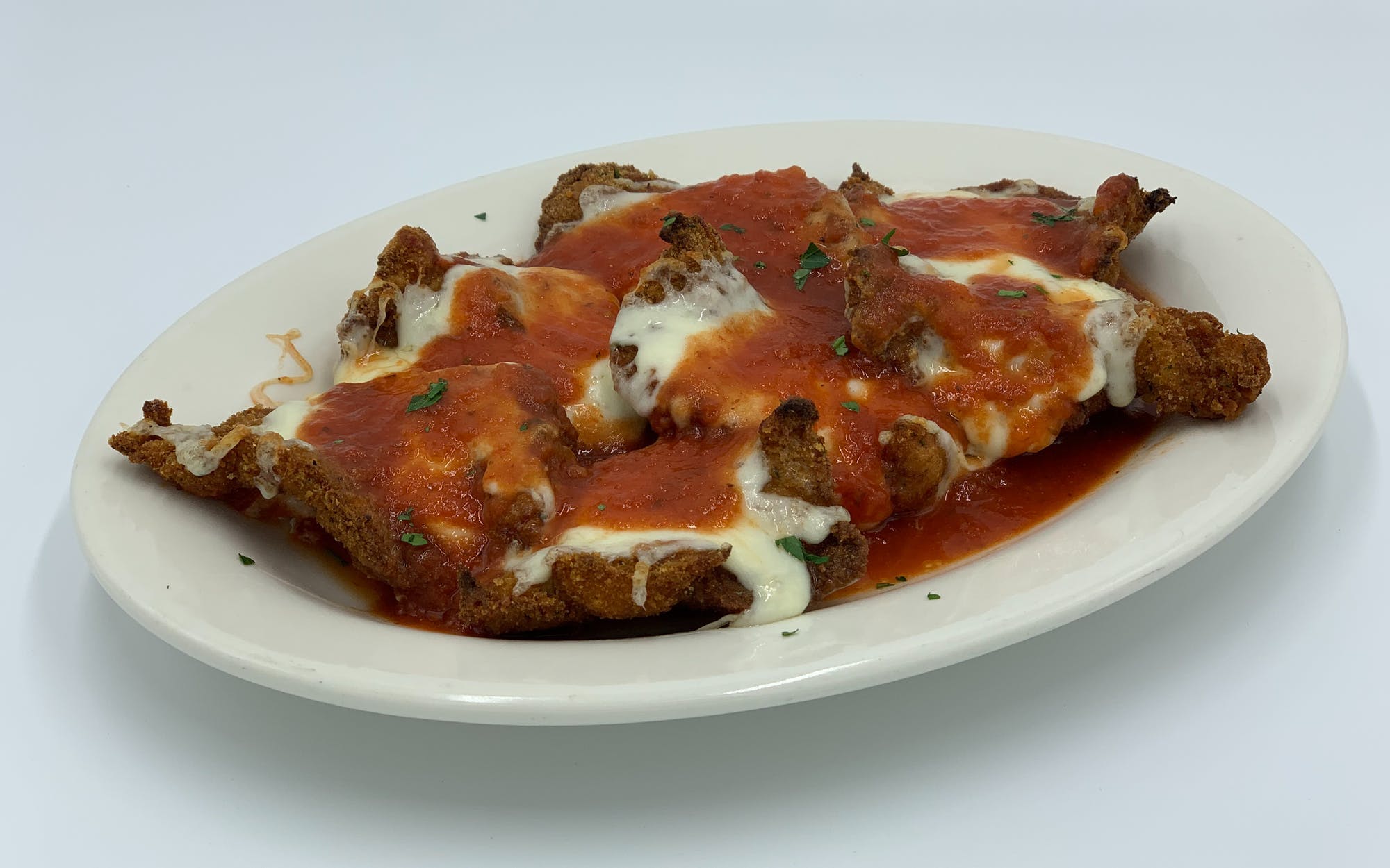 Order Shrimp Parmigiana - Entree food online from Mario Pizza store, Westbury on bringmethat.com