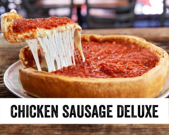 Order Chicken Sausage Deluxe Deep Dish Pizza food online from Giordano store, Canton on bringmethat.com