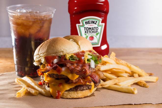 Order DOUBLE BACON BURGER food online from Wayback Burgers store, Milford on bringmethat.com