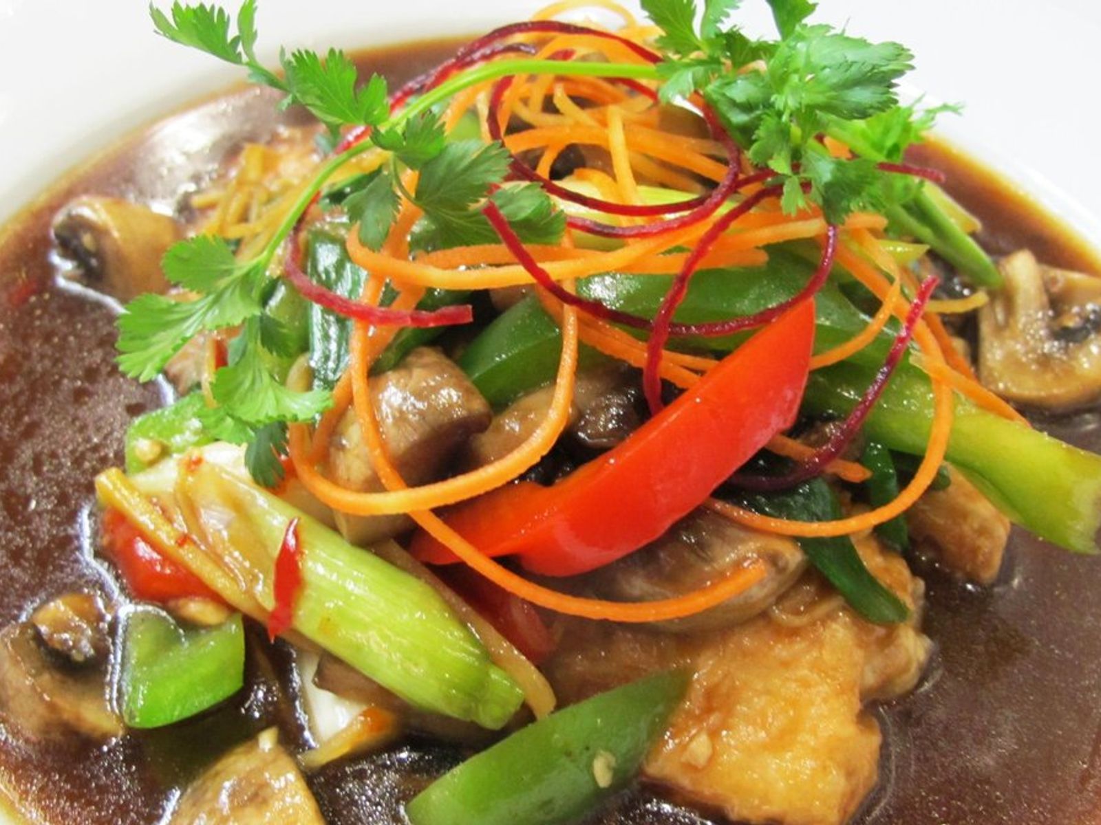 Order GINGER TILAPIA food online from Pinto Urban Thai Diner store, Richardson on bringmethat.com