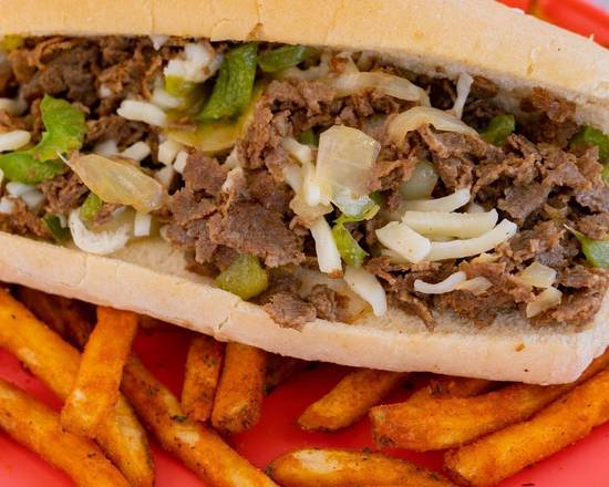 Order *Philly Cheesesteak food online from The Halal Hut store, Centereach on bringmethat.com