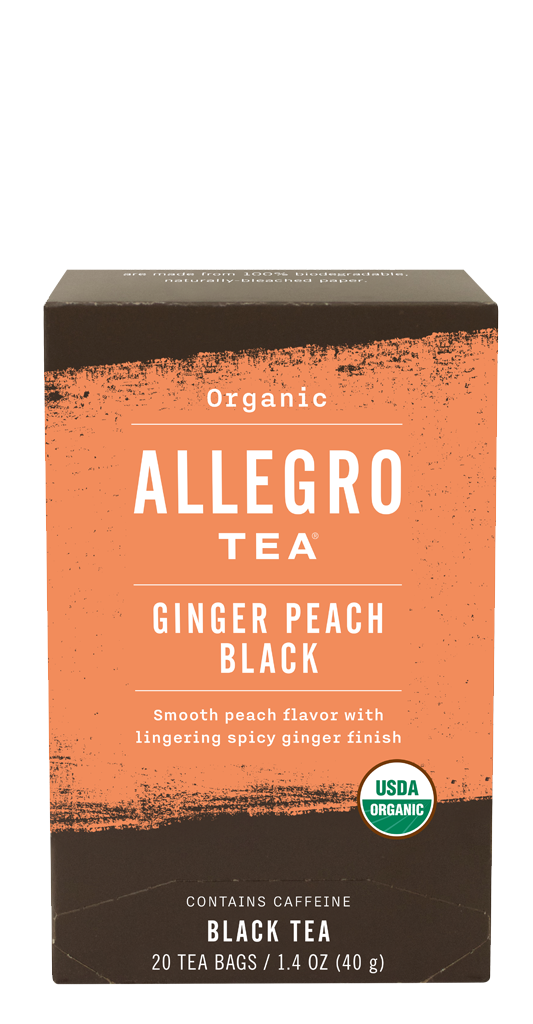 Order Organic Ginger Peach Black food online from Allegro Coffee store, Raleigh on bringmethat.com