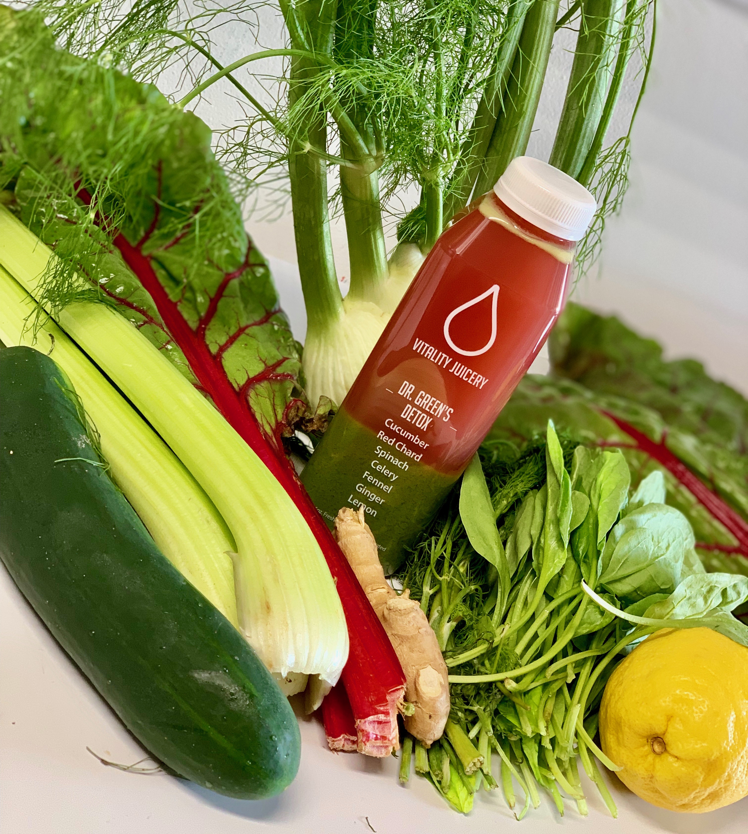Order DR. GREEN DETOX food online from Vitality Juicery store, Dublin on bringmethat.com