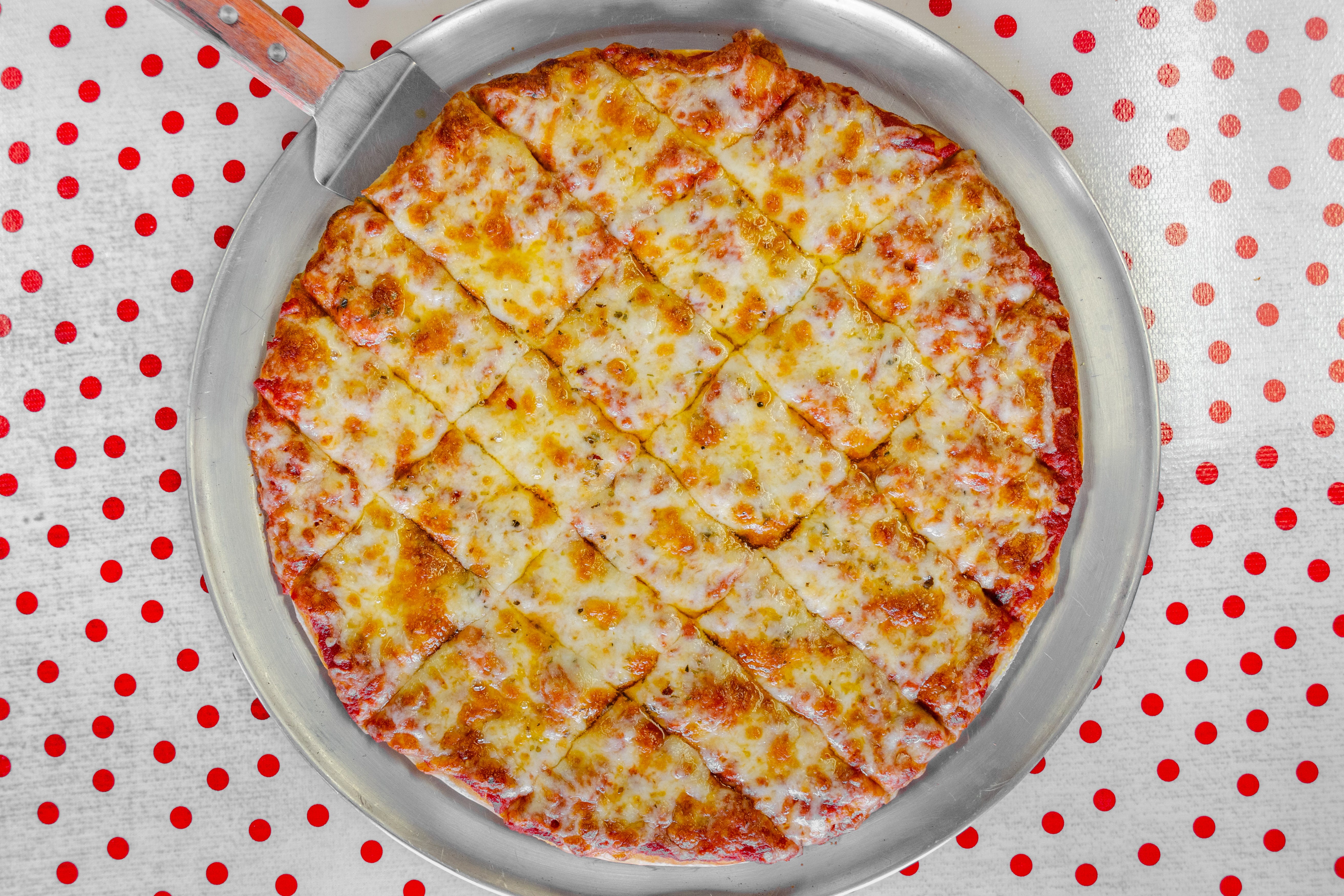 Order Cheese Pizza - Small 12" food online from Saucy Sisters Pizzeria store, Leesburg on bringmethat.com
