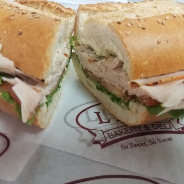 Order Pesto Turkey (Specialty Cold Sub) food online from Leo Bakery & Deli store, East Rochester on bringmethat.com