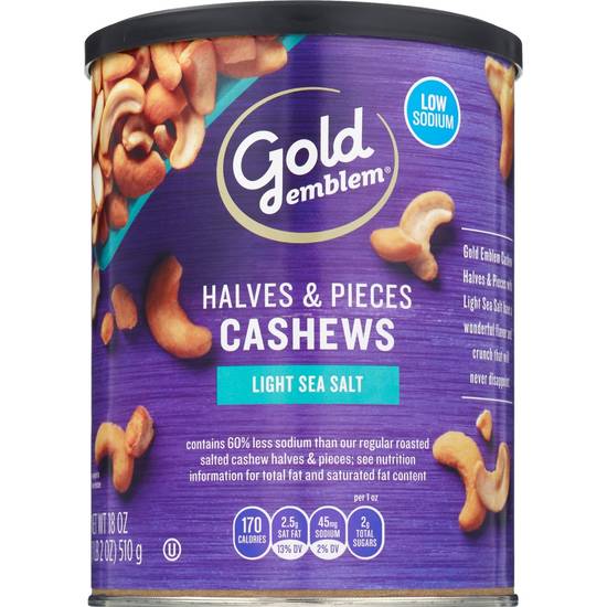 Order Gold Emblem Cashews Halves & Pieces, Light Sea Salt, 18 OZ food online from CVS store, DARLINGTON on bringmethat.com
