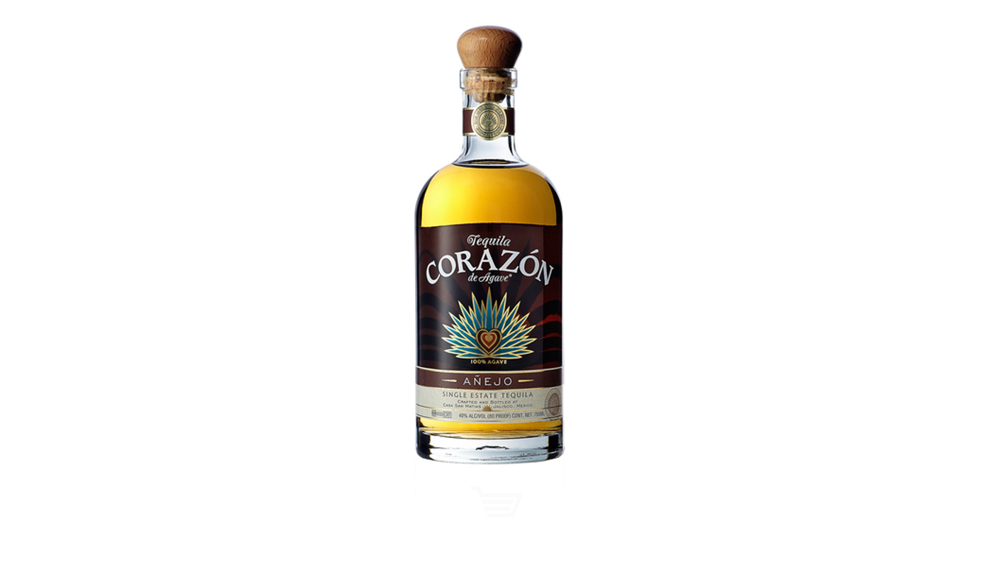 Order Corazon de Agave Anejo Tequila 750mL food online from JR Food Mart store, Camarillo on bringmethat.com