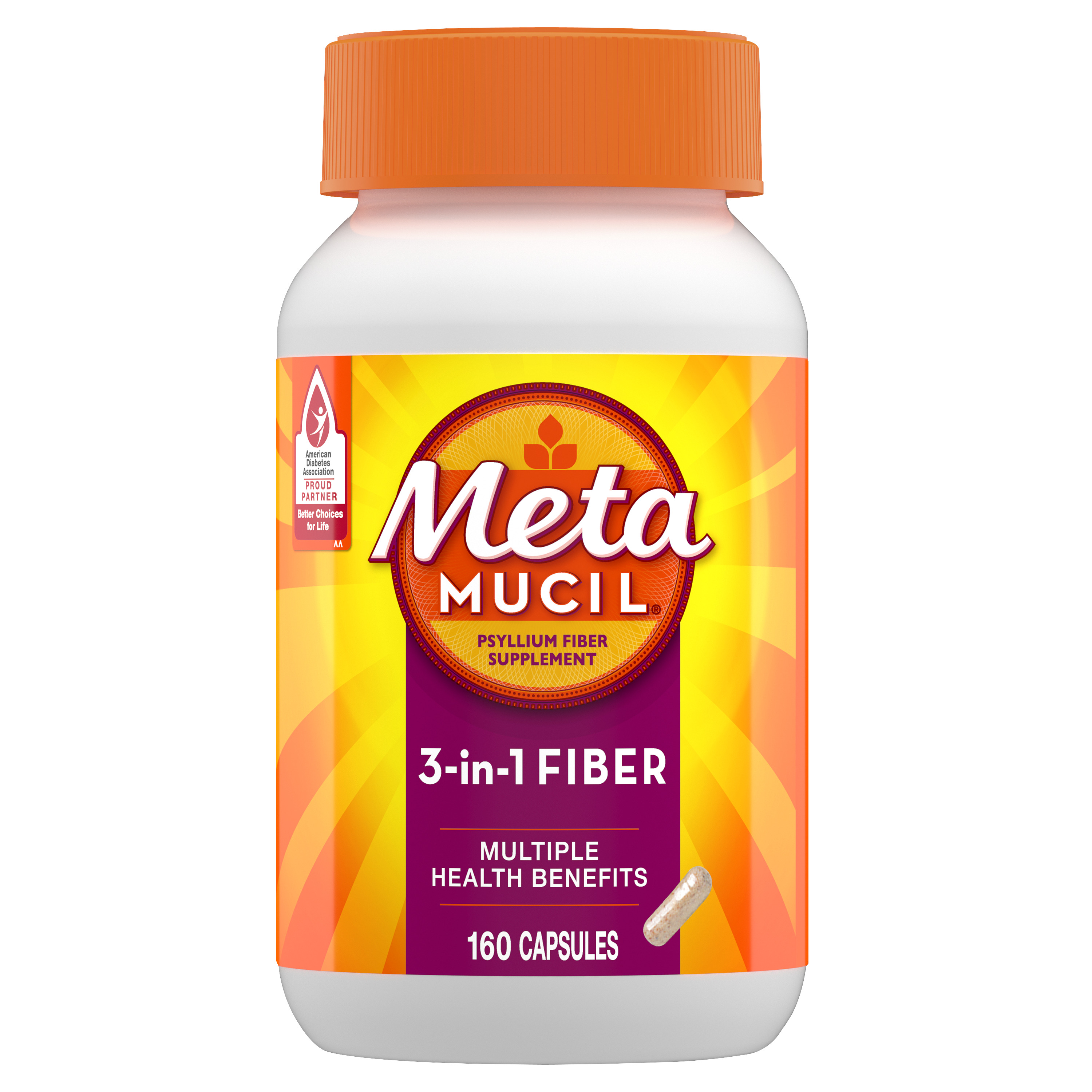Order Metamucil 3-in-1 Multihealth Daily Fiber Supplement - 160 ct food online from Rite Aid store, SUFFOLK on bringmethat.com