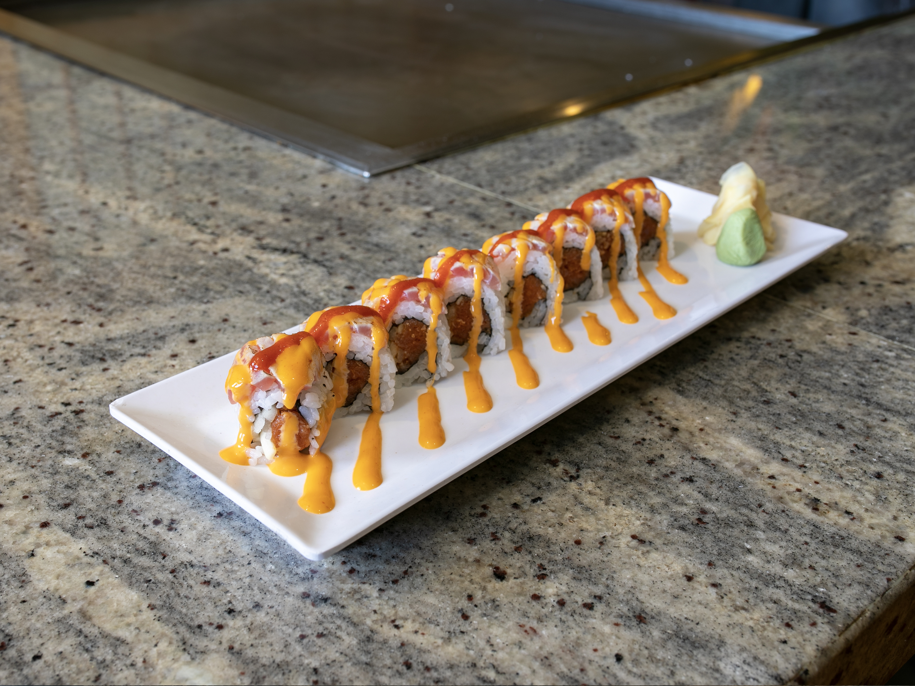 Order Fire Kamikaze Roll food online from Domo 77 store, Aurora on bringmethat.com