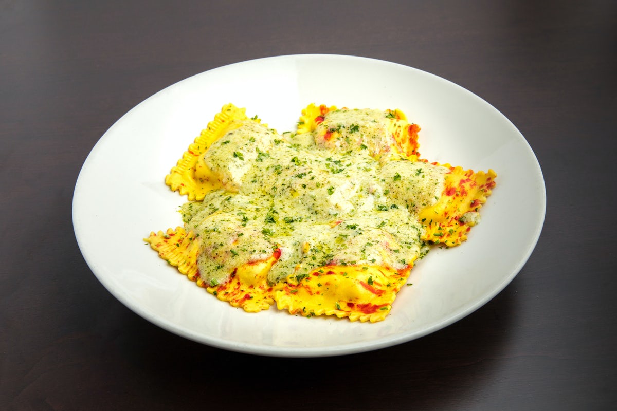 Order Gourmet Jumbo Crab Ravioli food online from The Old Spaghetti Factory store, Fresno on bringmethat.com