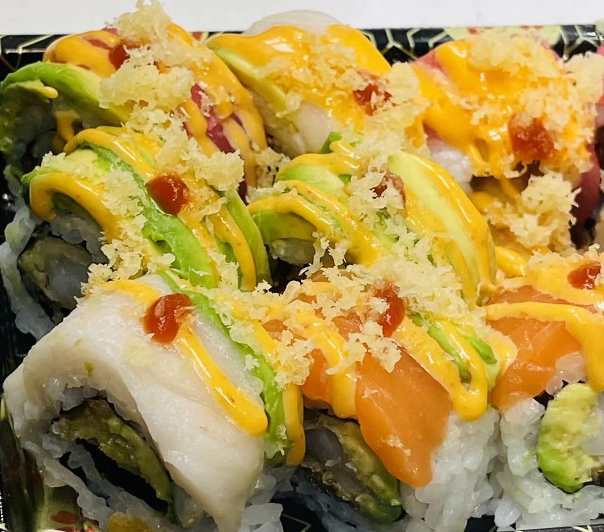 Order N.C. Deluxe Special Roll food online from Nikki's Sushi store, Wilmington on bringmethat.com