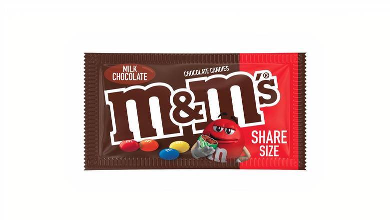 Order M&M’s Milk Chocolate Candy, Share Size food online from Mac On 4th store, Alton on bringmethat.com