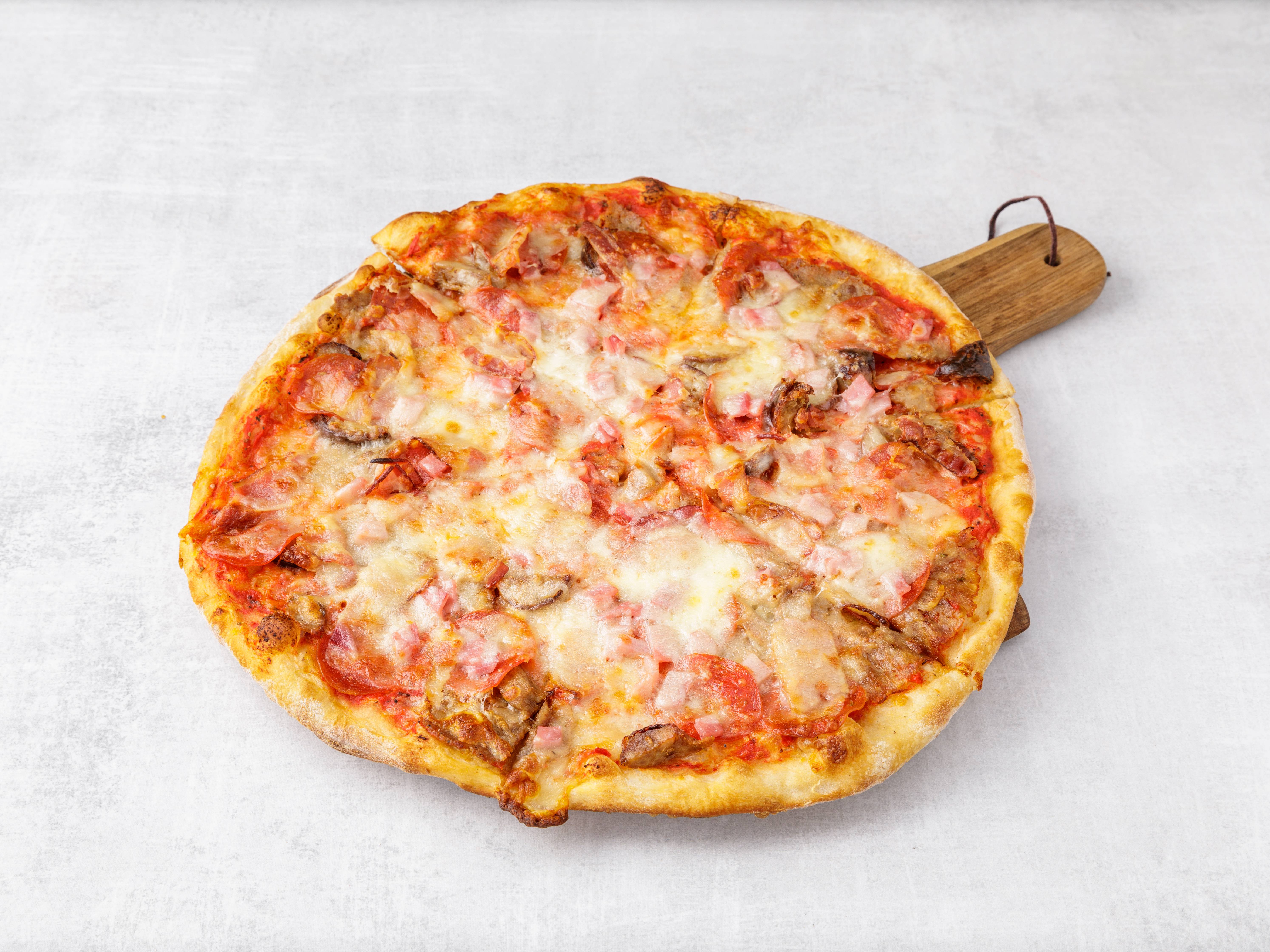 Order Meat Lovers Pizza food online from Piezano's Pizza Kitchen store, Elizabeth on bringmethat.com