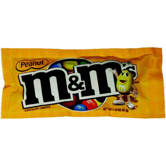 Order M&M Peanut Standard Size Candy food online from Bi Rite Supermarket store, Olmsted Falls on bringmethat.com