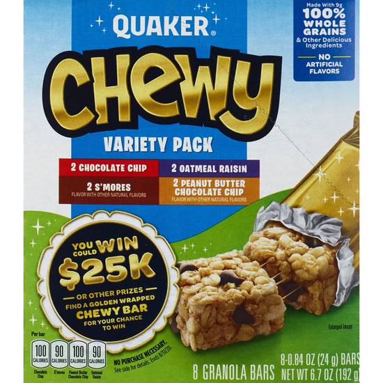 Order Quaker Chewy Granola Bars Variety Pack food online from Cvs store, SARATOGA on bringmethat.com