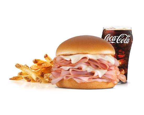 Order Big Hot Ham and Cheese Combo food online from Hardee store, Huntington on bringmethat.com