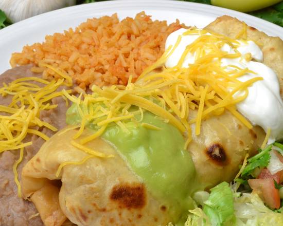 Order Chimichanga Plate #19 food online from Taco Plus store, Tucson on bringmethat.com
