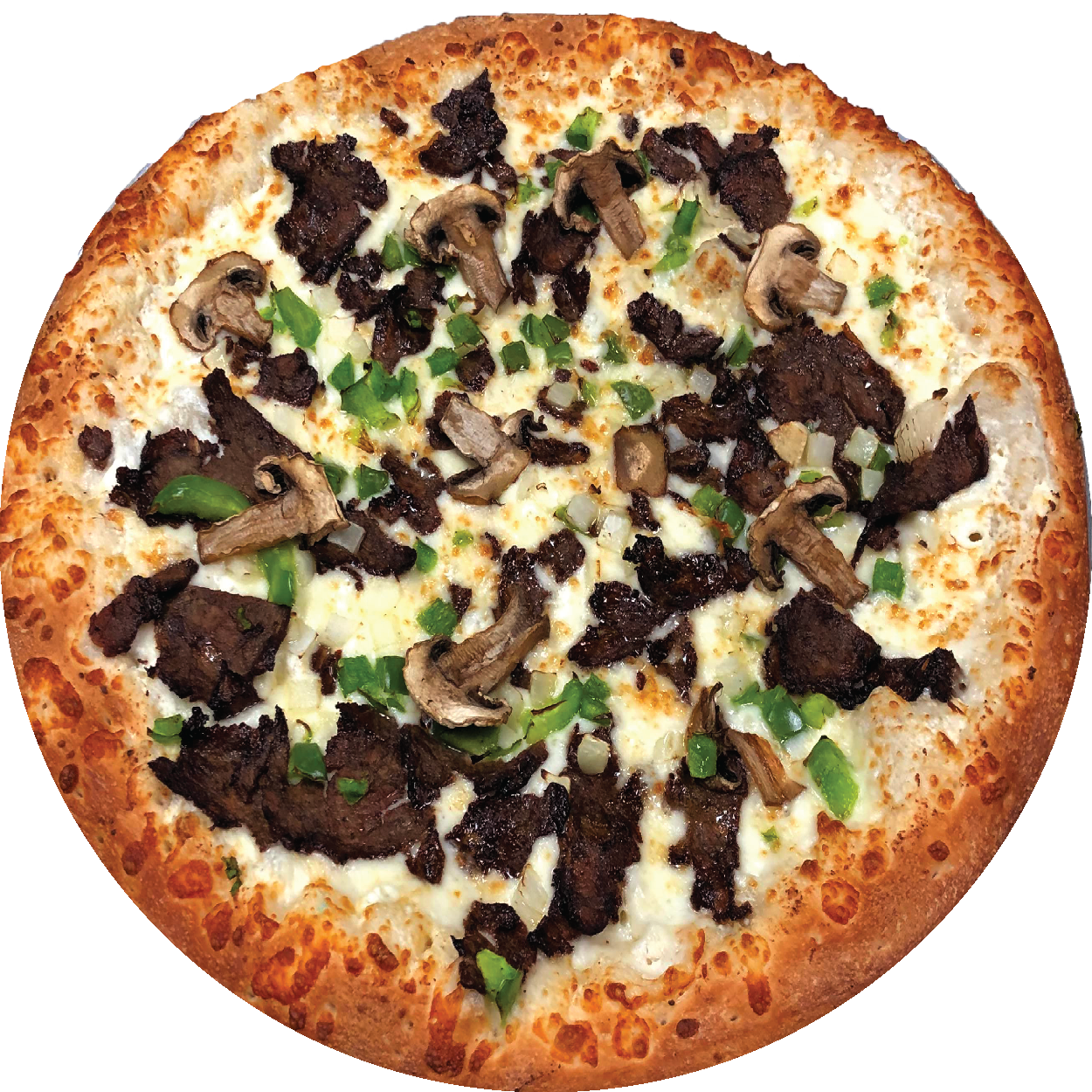 Order Italian Steak Pizza food online from Zoner Pizza, Wings & Waffles store, Warner Robins on bringmethat.com