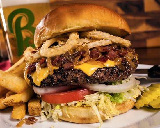 Order The Bomb Burger food online from Bennigan On The Fly store, Coralville on bringmethat.com