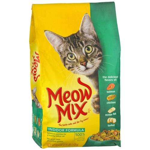 Order Meow Mix Indoor Formula Dry Cat Food - 50.4 oz food online from Walgreens store, Lincoln on bringmethat.com