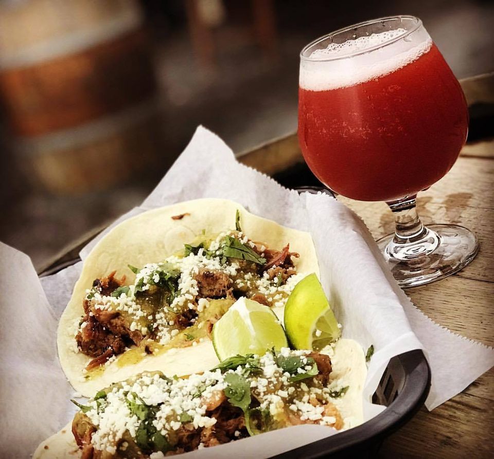 Order Smoked Pork Tacos food online from Strange Roots Experimental Ales store, Gibsonia on bringmethat.com