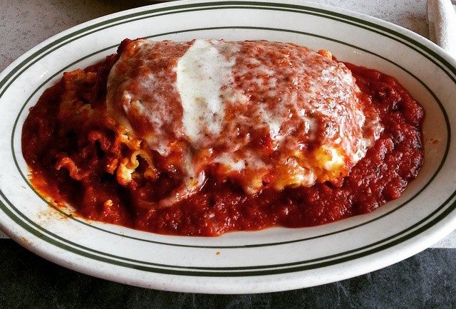 Order Lasagna with Meat and Cheese food online from Larosa Pizza Price Hill store, Cincinnati on bringmethat.com