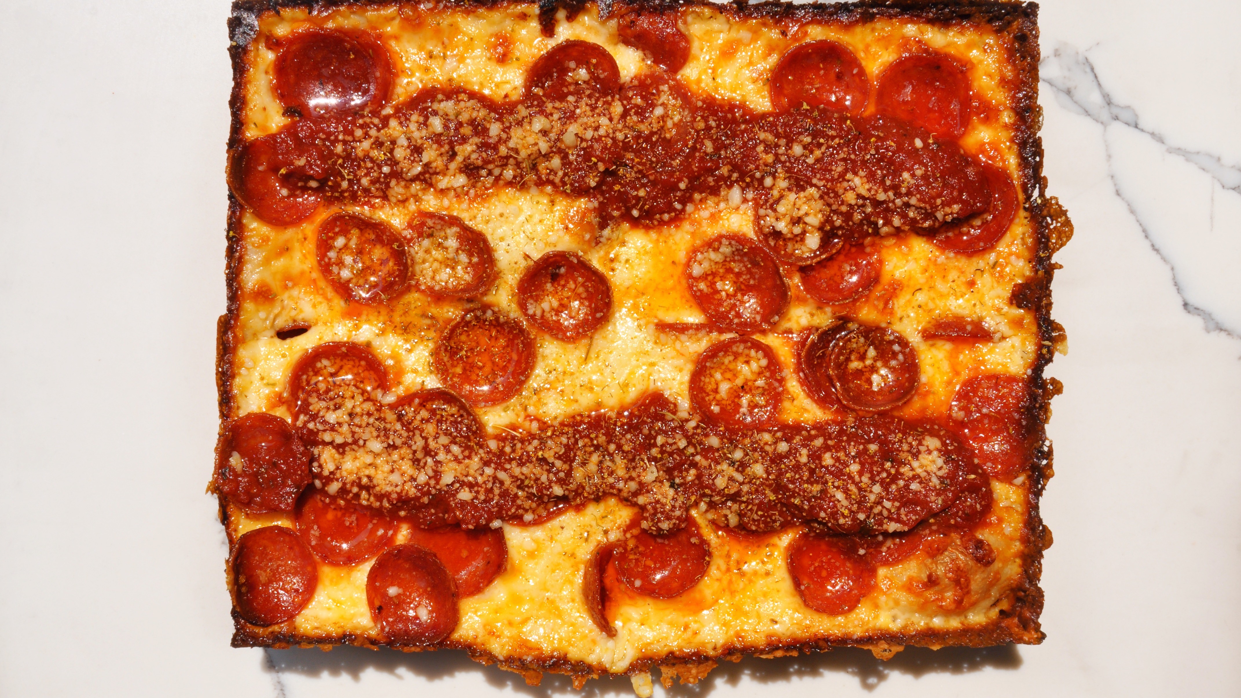 Order Goomba Pepperoni Pizza food online from Dtown Pizzeria store, Los Angeles on bringmethat.com