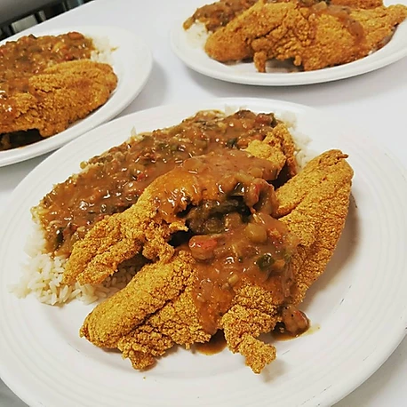 Order Catfish Atchafalaya food online from Southern Classic Daiquiri Factory store, Fort Worth on bringmethat.com