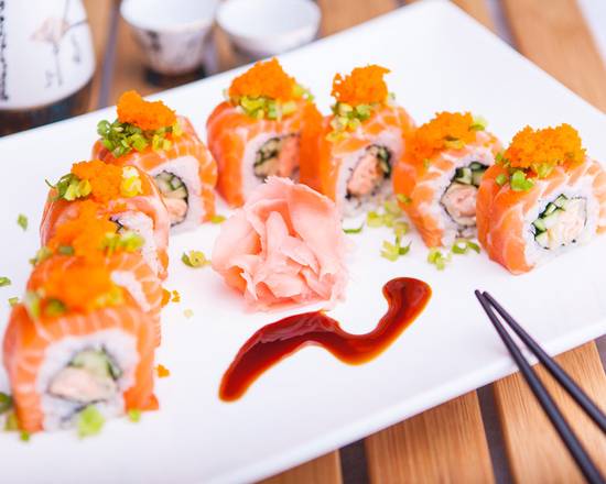 Order Salmon Lover Roll food online from Quickway Hibachi store, Washington on bringmethat.com