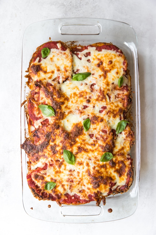 Order Eggplant Parm Dinner food online from Pizzaroni store, Vienna on bringmethat.com