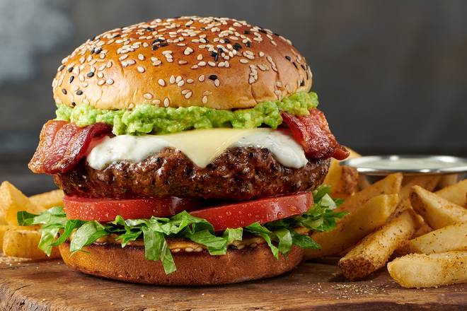Order AVOCADO BURGER* food online from 54th Street Grill and Bar store, Kansas City on bringmethat.com