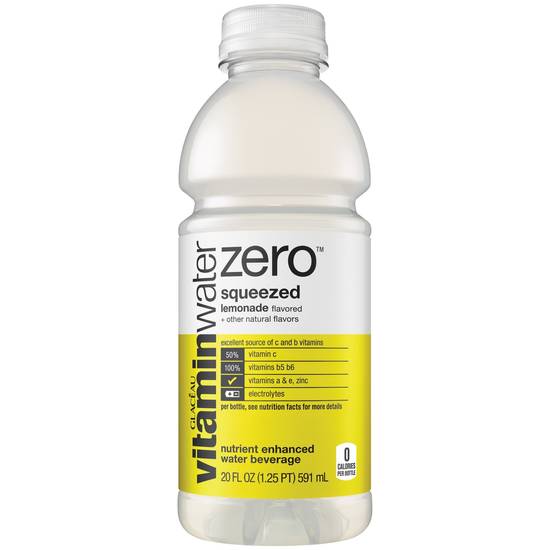 Order Vitaminwater Zero Sugar Squeezed, Electrolyte Enhanced Water W/ Vitamins, Lemonade Drink, 20 OZ food online from Cvs store, PEARL on bringmethat.com