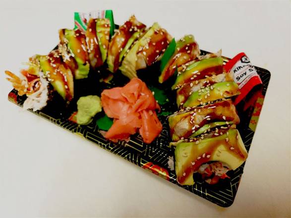 Order Dragon Roll (10 pcs) food online from Inari Sushi store, Rockville on bringmethat.com