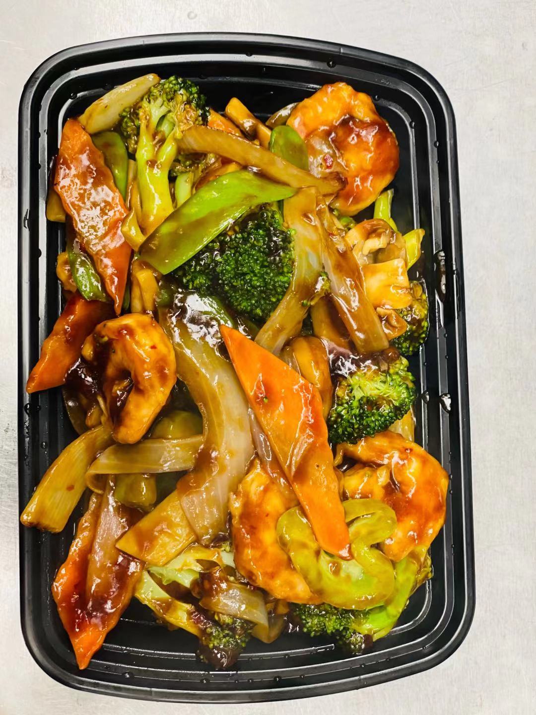 Order 90. Shrimp with Mixed Vegetables food online from New Chinese Boys store, Abingdon on bringmethat.com