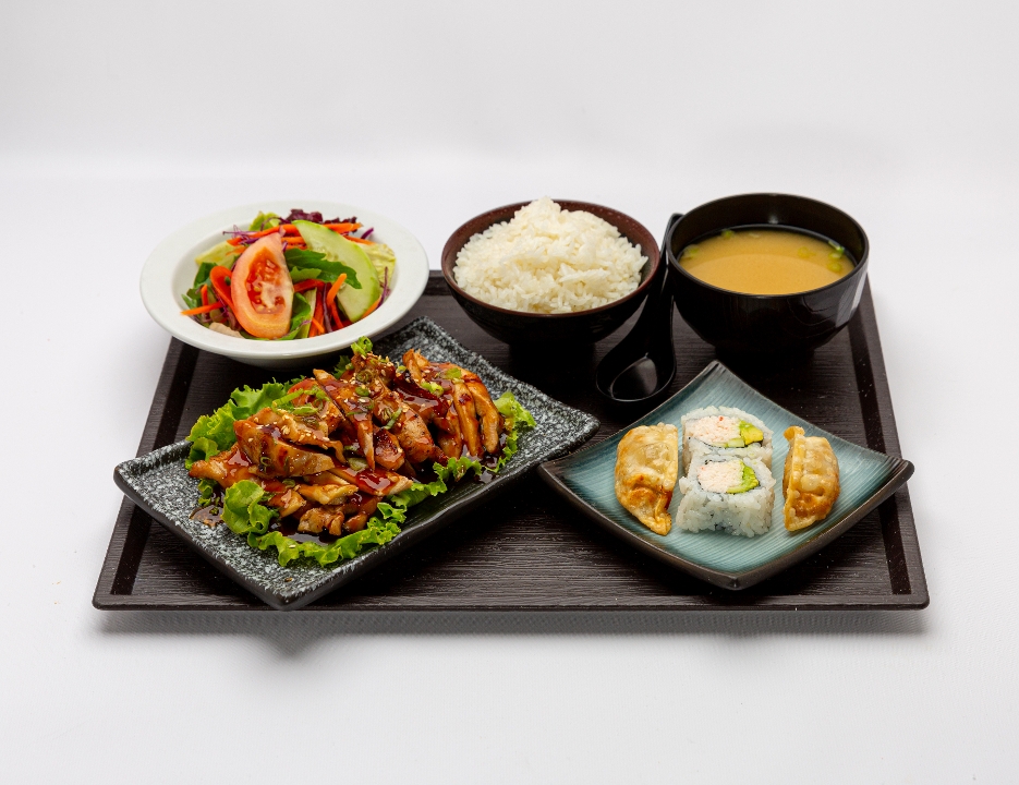 Order CHICKEN TERIYAKI -D food online from Fujiya store, Burbank on bringmethat.com