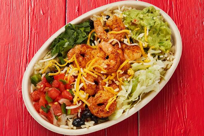 Order Grilled Shrimp Burrito Bowl food online from Fuzzy's Taco Shop store, Mesquite on bringmethat.com