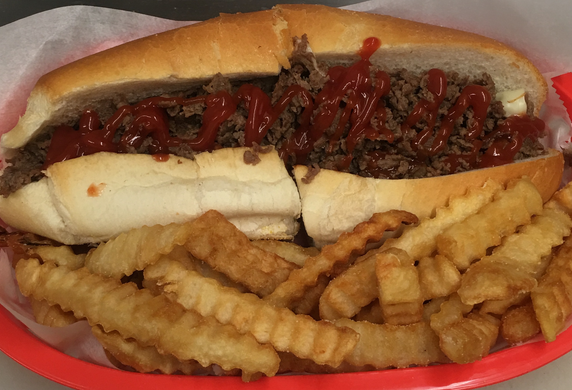 Order Medium Plain Cheesesteak Platter Lunch Special food online from Roma Pizza store, Bear on bringmethat.com