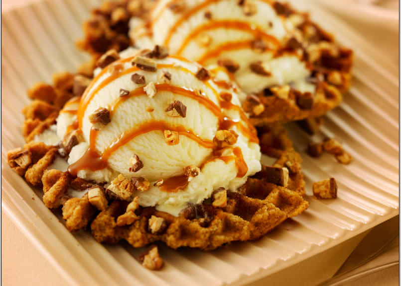 Order Belgian Waffle Sundae food online from Sutton cafe store, New York on bringmethat.com