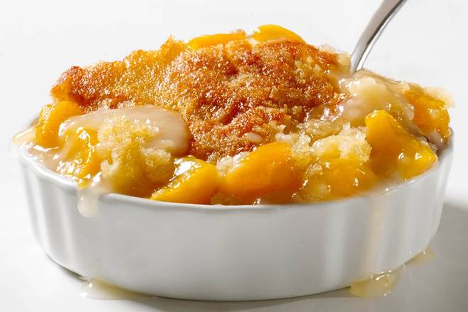 Order SMALL HOMEMADE PEACH COBBLER food online from Shane Rib Shack store, Milledgeville on bringmethat.com