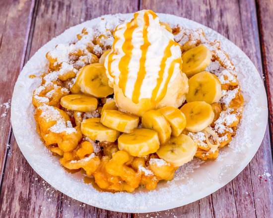 Order Banana Split Funnel food online from Fun Diggity Funnel Cakes store, Los Angeles on bringmethat.com