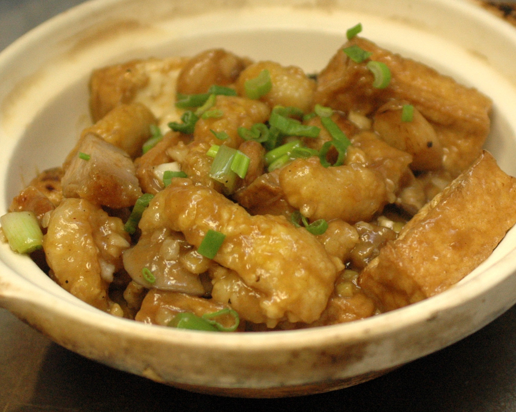 Order Fish Fillet with Tofu & Pork in Clay Pot food online from Asian Pearl store, Richmond on bringmethat.com