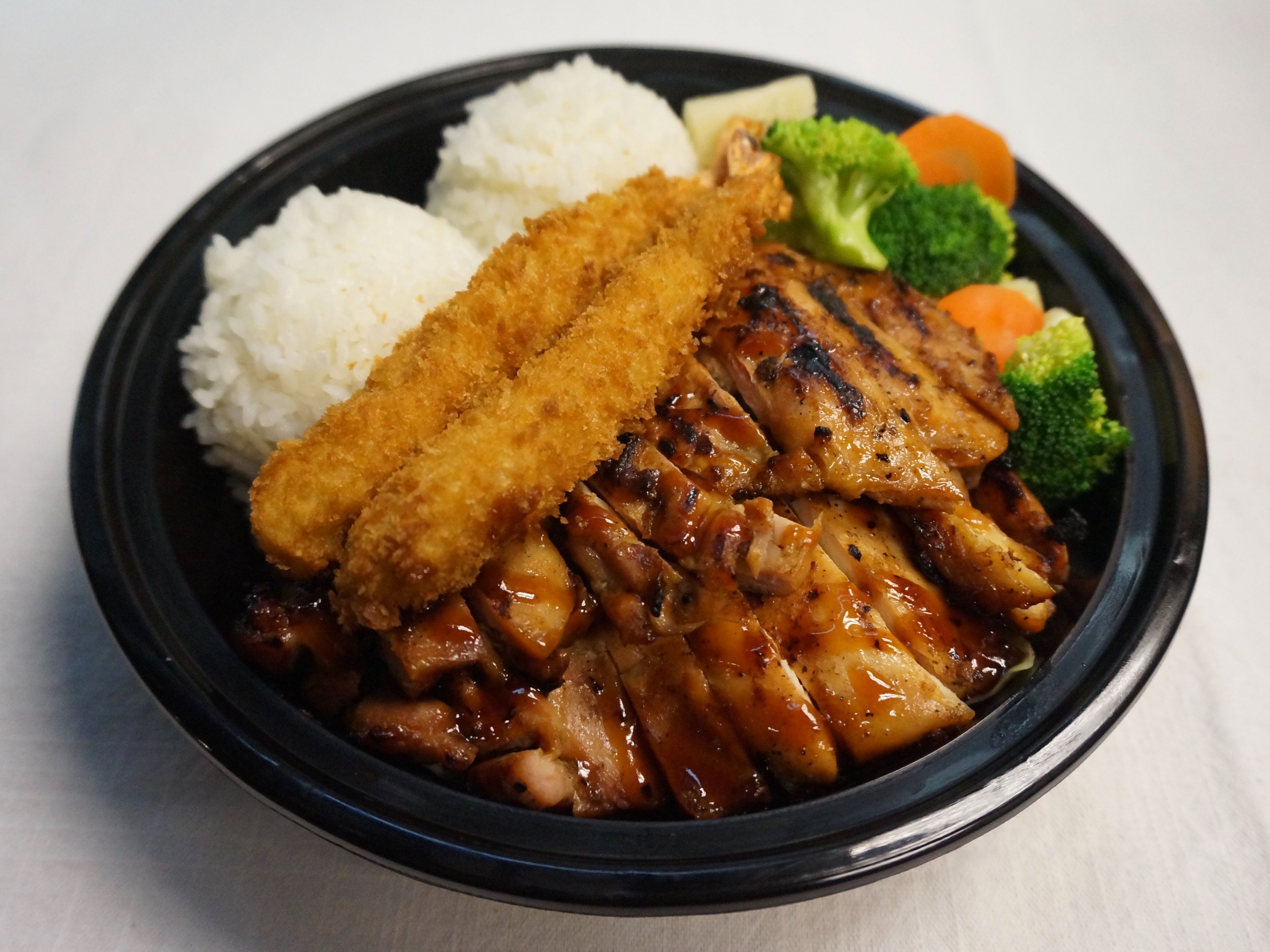 Order Chicken Teriyaki With 2pc Shrimp Tempura food online from Kokiyo Teriyaki Express store, Beaverton on bringmethat.com