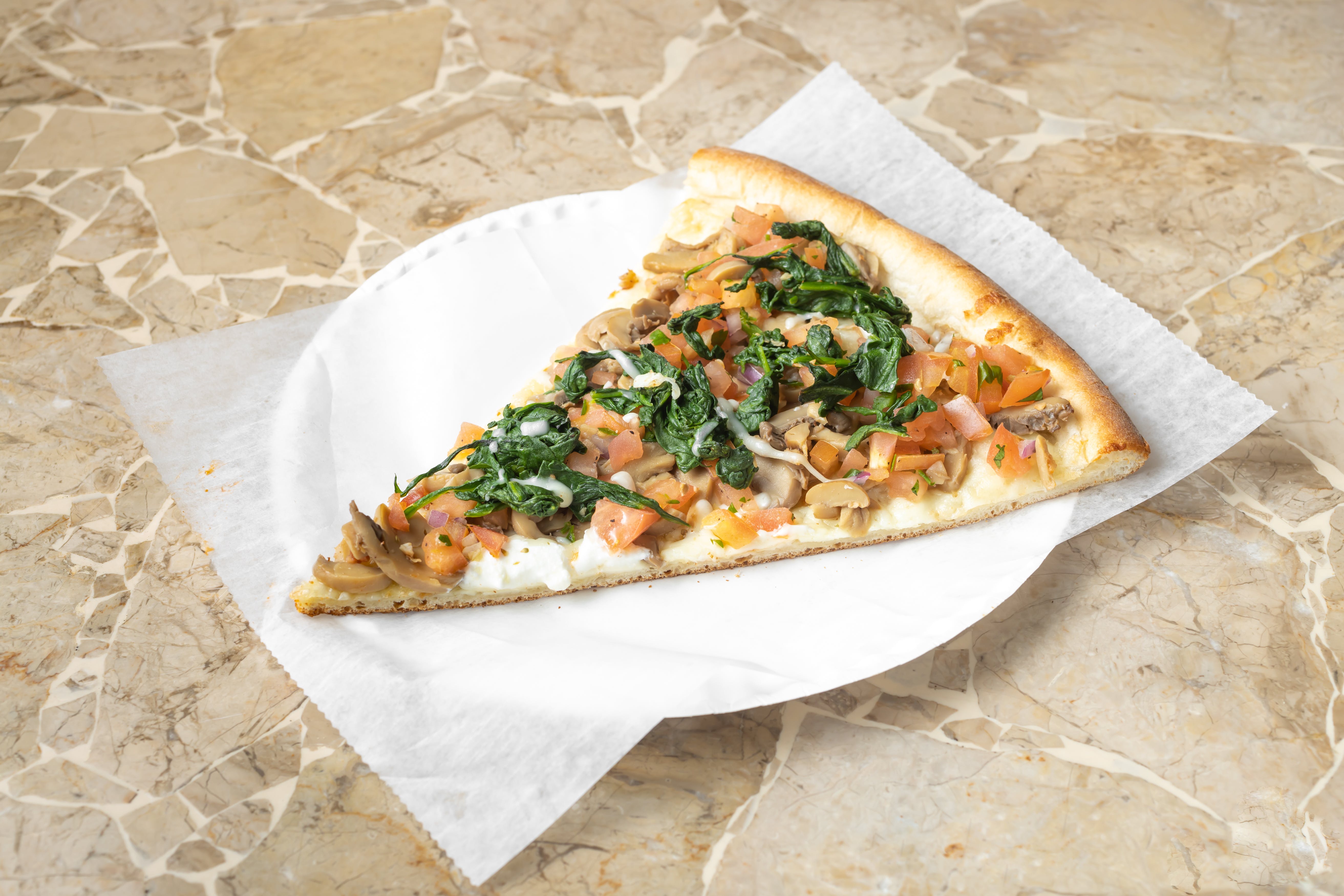 Order Vegetables Pizza - 10'' (4 Slices) food online from Oasis restaurant store, Sunnyside on bringmethat.com