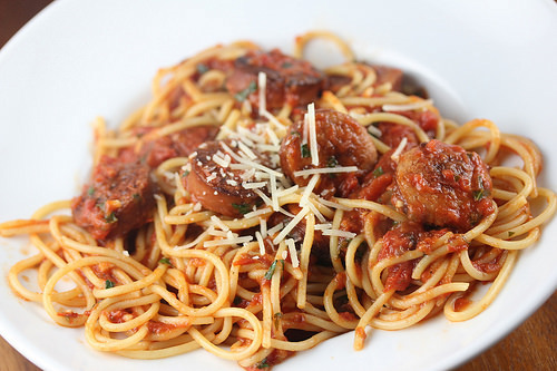 Order Spaghetti with Sausage food online from Express Pizza store, Pittsburgh on bringmethat.com